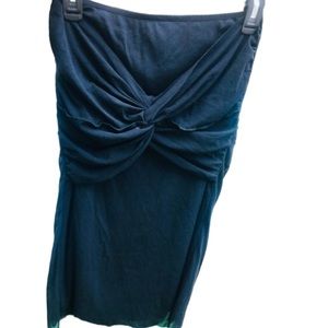 𝅺Vivienne Tam size Large black sleeveless top or Minidress with stretch